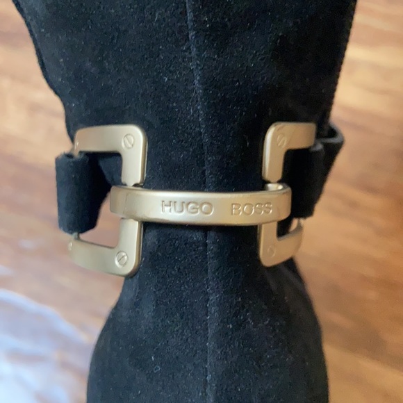 Hugo Boss Suede Wedge Zipup Boots - Picture 6 of 17